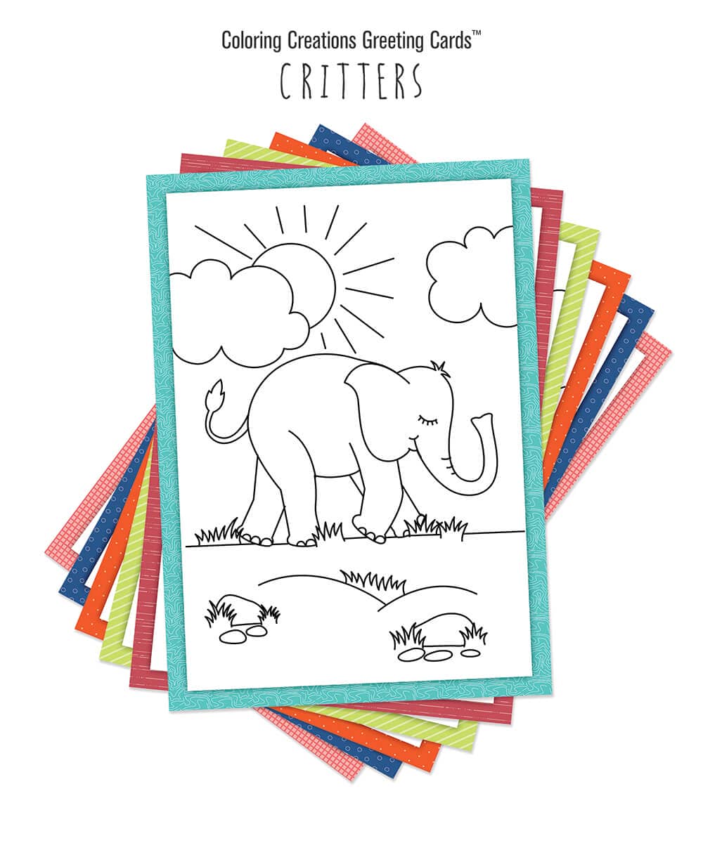 Coloring Creations Greeting Cards - Critters