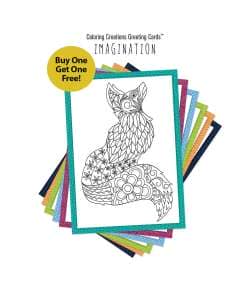 Coloring Creations Greeting Cards - Imagination